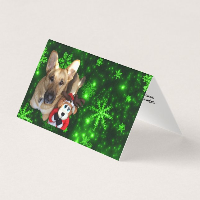 Deutscher Schäferhund, Toyotter, grüne Schneeflock (Vorderseite)