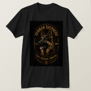 Deutscher Schäferhund Treu Intelligent Schützender T-Shirt