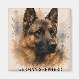 Deutscher Schäferhund Treues Arbeitshund-Geschenk Magnet