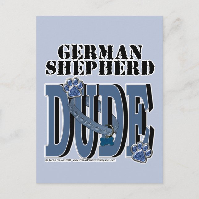 Deutscher Schäferhund-TYP Postkarte (Vorderseite)