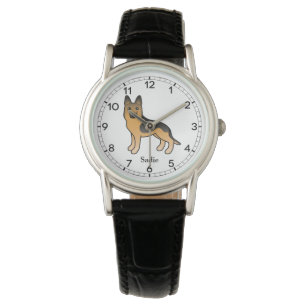 Deutscher Schäferhund und Individuelle Name Armbanduhr