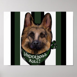 Deutscher Schäferhund Underdog Poster