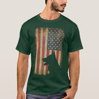 Deutscher Schäferhund (US Flag Funny Dog Owner) T-Shirt