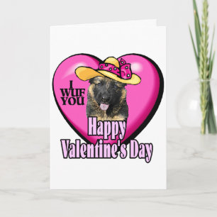 Deutscher Schäferhund-Valentinstag Feiertagskarte