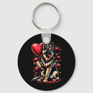 Deutscher Schäferhund Valentinstag Hundebesitzer V Schlüsselanhänger