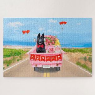 Deutscher Schäferhund Valentinstag LKW Herzen