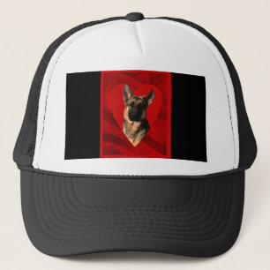 Deutscher Schäferhund Valentinstag Truckerkappe