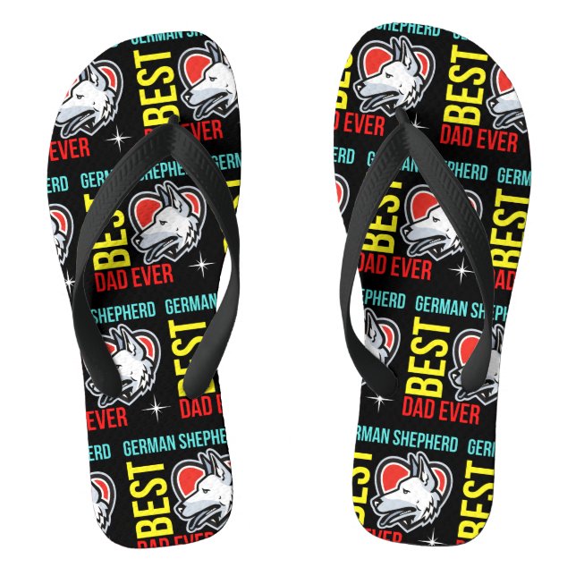 Deutscher Schäferhund-Vater Flip Flops (Fußbett)