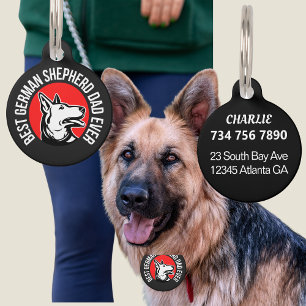 Deutscher Schäferhund-Vater Haustiermarke