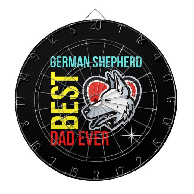 Deutscher Schäferhund-Vater, Hund-Vater Dartscheibe (vorne)