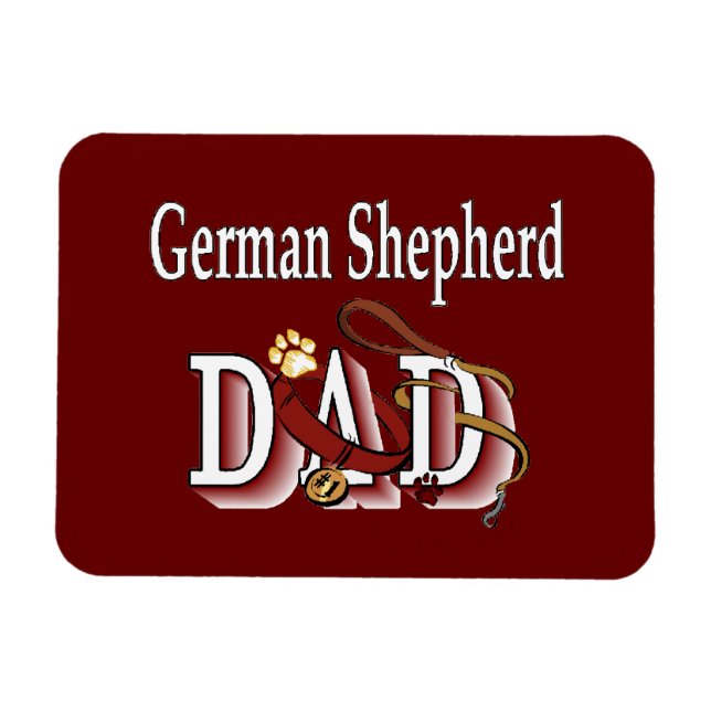Deutscher Schäferhund-Vater Magnet (Horizontal)