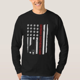 Deutscher Schäferhund Vater USA Flag Hund Lover T-Shirt