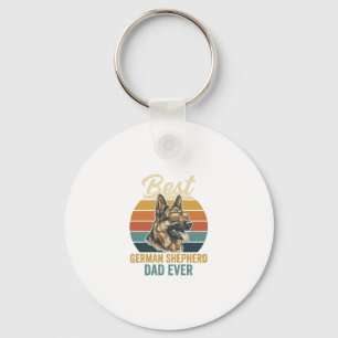 Deutscher Schäferhund-Vater Vintage-Sonnenuntergan Schlüsselanhänger