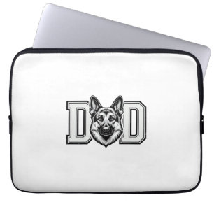 Deutscher Schäferhund-Vater Vintage-Vector-Shirt-D Laptopschutzhülle