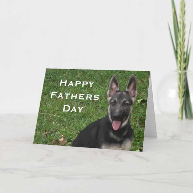 Deutscher Schäferhund: Vatertagskarte Karte (Vorderseite)