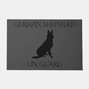Deutscher Schäferhund vor der Tür! Fußmatte