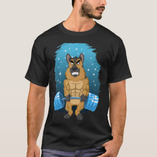Deutscher Schäferhund Weightlift Todesschwanz Männ T-Shirt