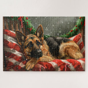 Deutscher Schäferhund Weihnachten Festlich
