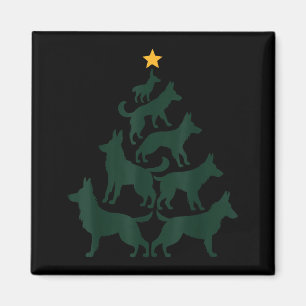 Deutscher Schäferhund Weihnachtsbaum Lustiger Gsd Magnet