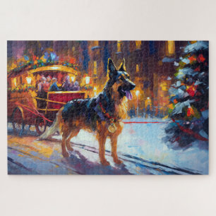 Deutscher Schäferhund Weihnachtsfestzeit