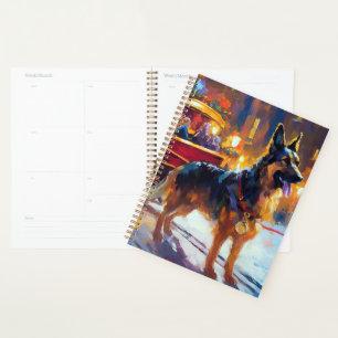 Deutscher Schäferhund Weihnachtsfestzeit Planer
