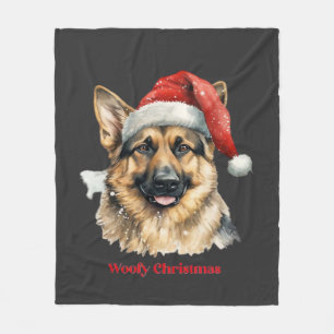 Deutscher Schäferhund Weihnachtsgeschenkideen Woof Fleecedecke