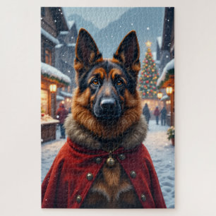 Deutscher Schäferhund Weihnachtskunst