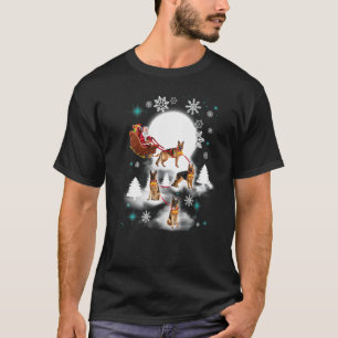 Deutscher Schäferhund Weihnachtsmann Frohe Weihnac T-Shirt