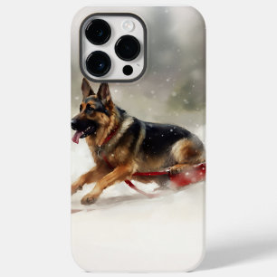 Deutscher Schäferhund Weihnachtsschnee im Winter Case-Mate iPhone 14 Pro Max Hülle
