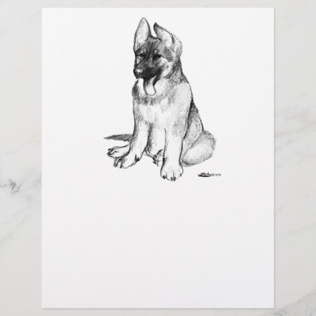 Deutscher Schäferhund-Welpe Flyer (Vorne)