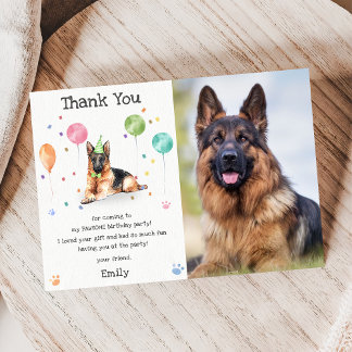 Deutscher Schäferhund Welpen Geburtstag Danke Kart Einladung