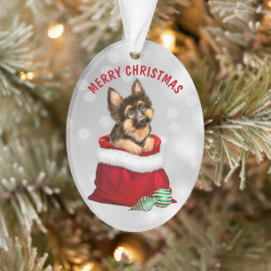 Deutscher Schäferhund Welpenhund - Überraschung Ornament