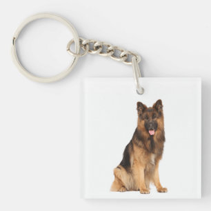 Deutscher Schäferhund, Wrap gerade Design,  Schlüsselanhänger
