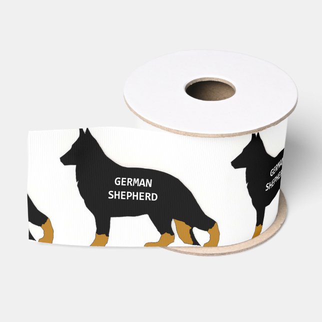 Deutscher Schäfername Silo bi Farbe Ripsband (Spule)
