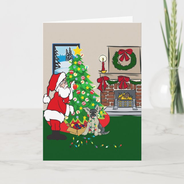 Deutscher Schurke Feiertagskarte (Vorderseite)