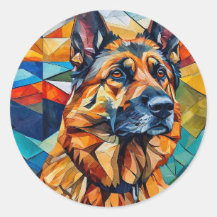 deutscher Schutzhund Runder Aufkleber