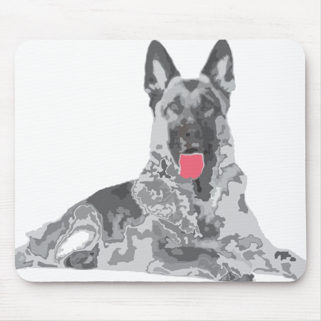 Deutscher Schwarz Mousepad (Vorne)