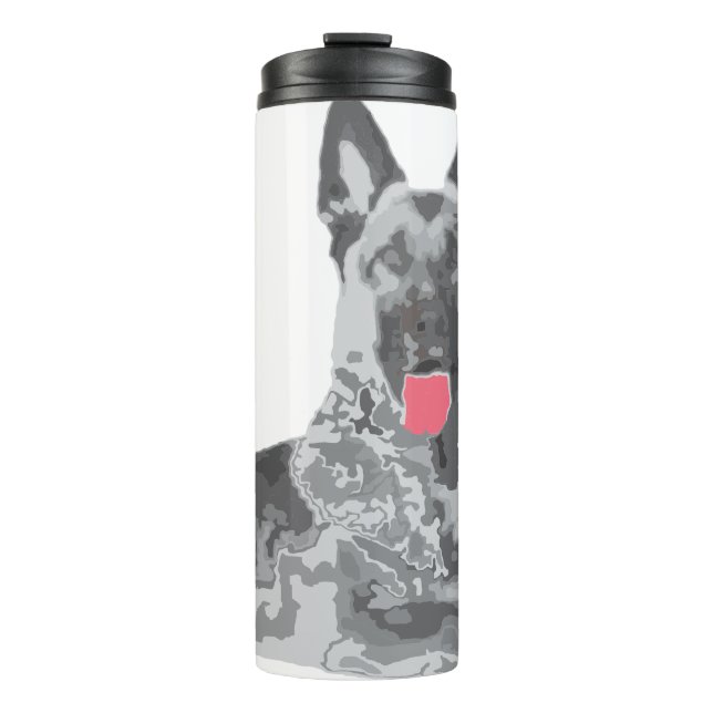 Deutscher Schwarz Thermosbecher (Vorderseite)