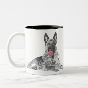 Deutscher Schwarz Zweifarbige Tasse
