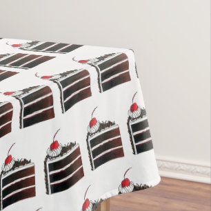 Deutscher Schwarzwaldkuchen Gâteau Slice Dessert Tischdecke