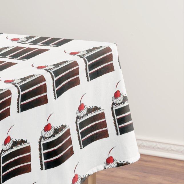 Deutscher Schwarzwaldkuchen Gâteau Slice Dessert Tischdecke (Beispiel)