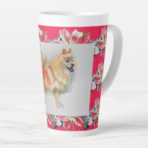 Deutscher Spitz Spitz Watercolor Hund Latte Tasse