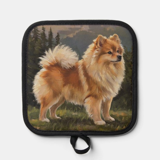 Deutscher Spitz Topflappen (Vorderseite)