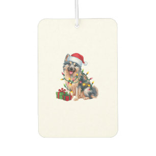 Deutscher Spitz Xmas Lighting Santa German Spitz D Autolufterfrischer