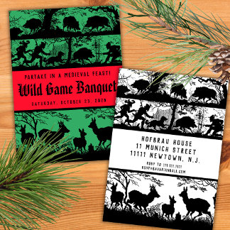 Deutscher Stil Mittelalterliches Fest Wild Game Di Einladung
