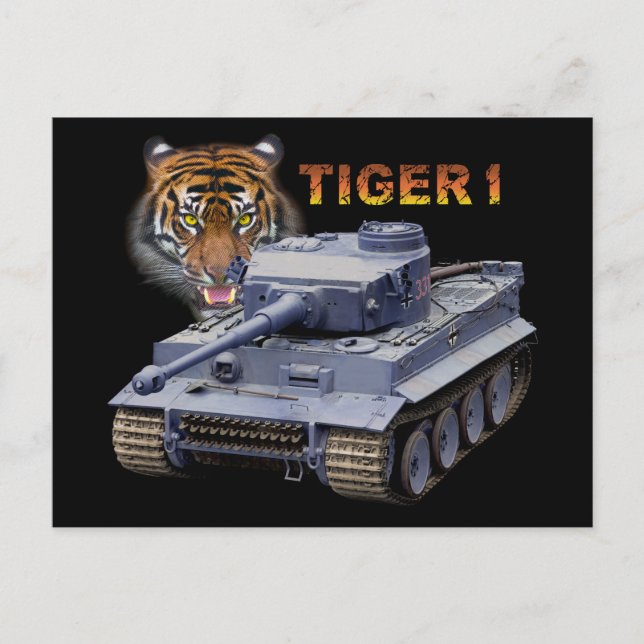 Deutscher Tiger 1 Tank Postkarte (Vorderseite)