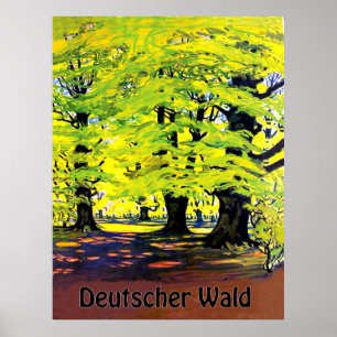 Deutscher Wald, deutscher Wald im Sommer Poster
