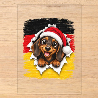 Deutscher Weihnachts-Dackel Acryleinladungen