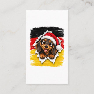 Deutscher Weihnachts-Dackel Telefonnummerkarte