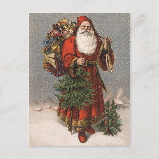 Deutscher Weihnachtsmann Feiertagspostkarte